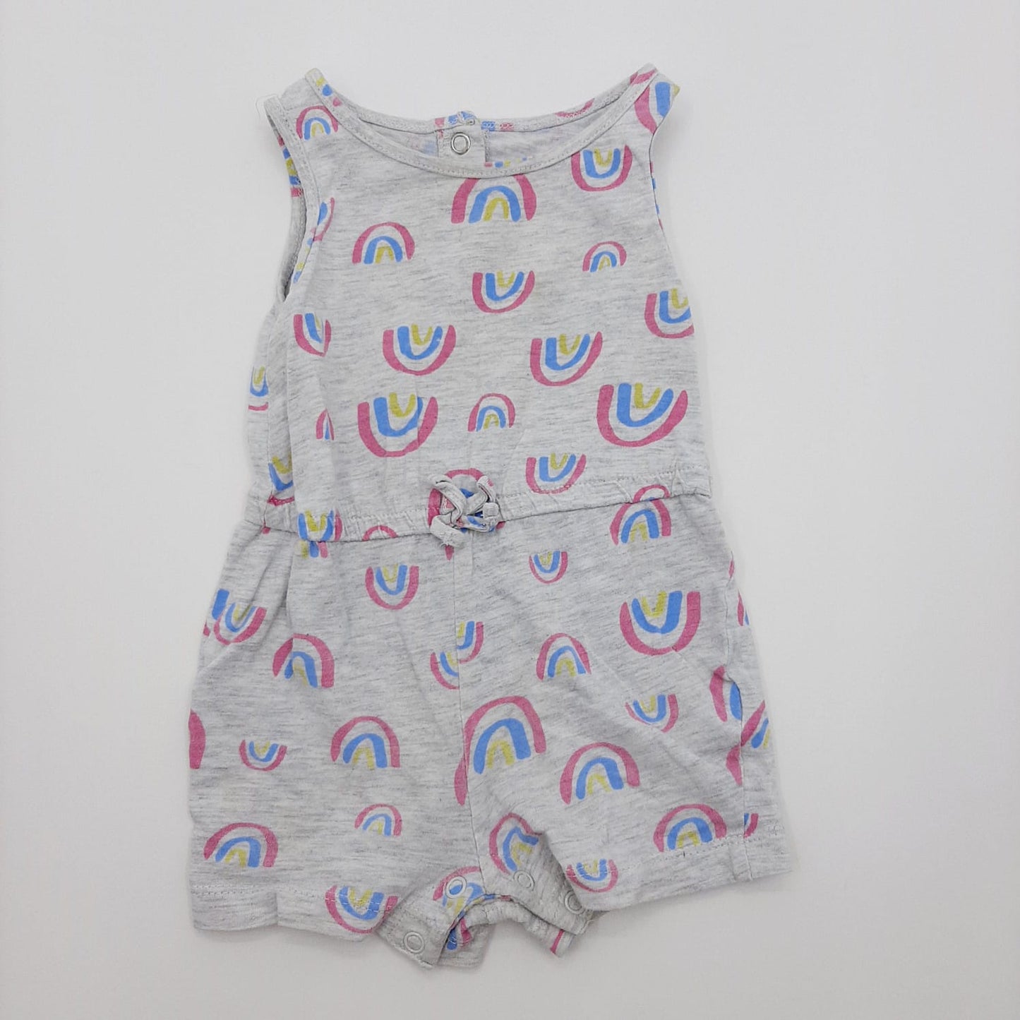 Enterizo gris de arcoiris 6-9M marca Primark