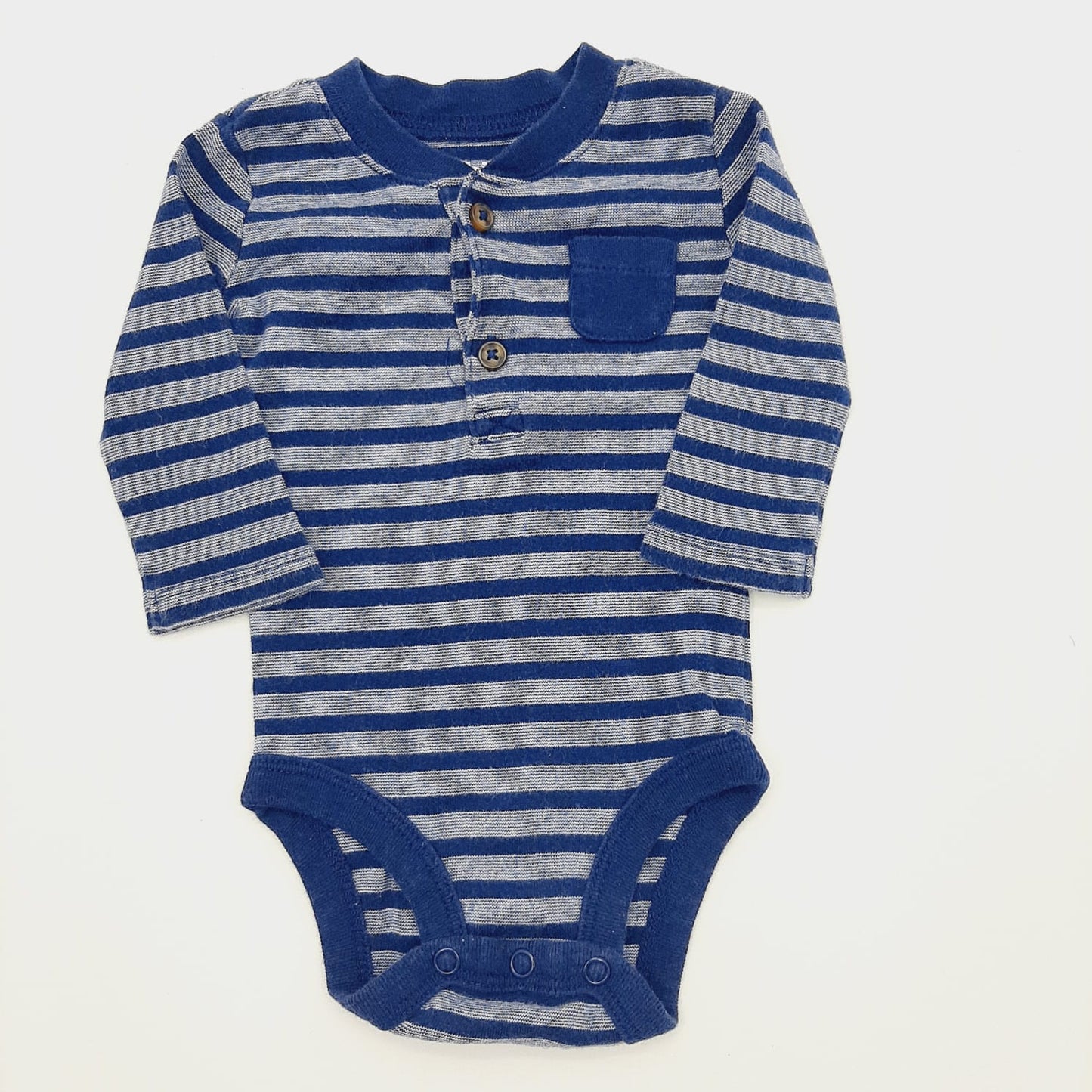 Body azul de rayas 0-3M marca Carter´s