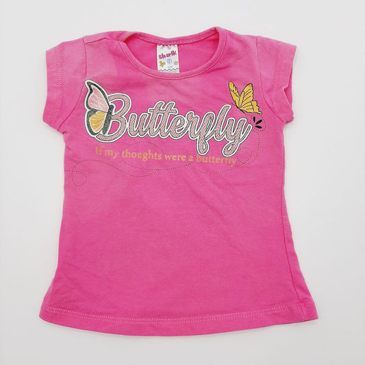 Blusa rosada de mariosas 2T