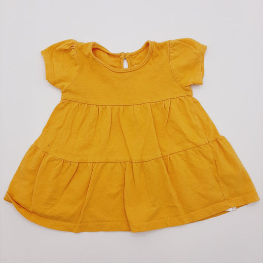 Vestido color mostaza 6-9M marca Primark