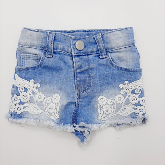 Short en jean con bordados 0-3M marca Primark