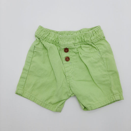 Short verde de botones 0-3M marca Offcorss