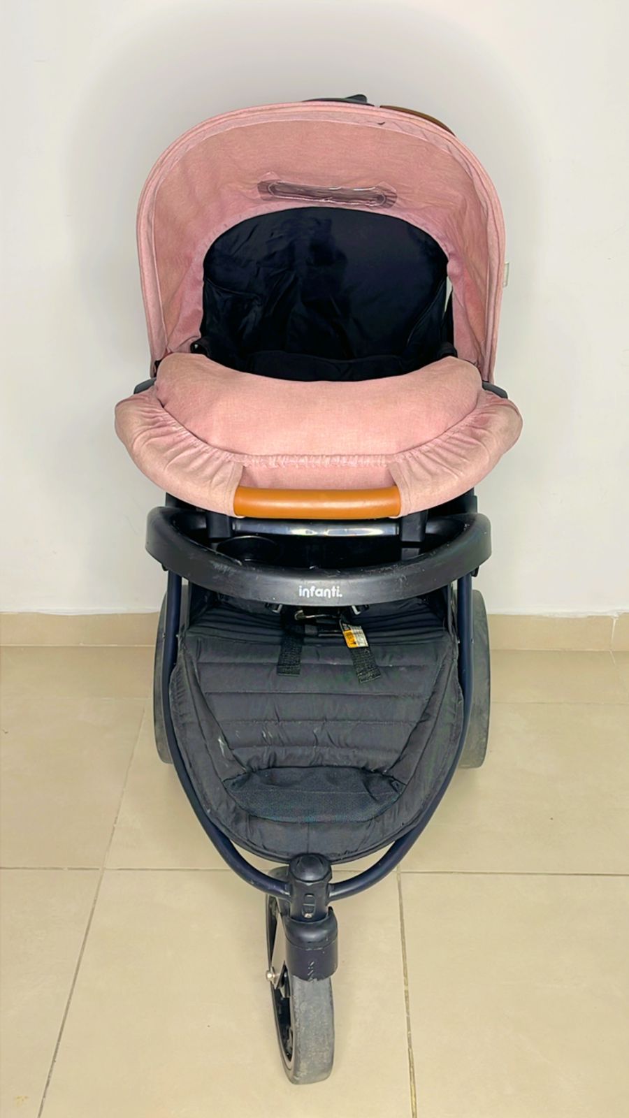 Coche Travel System Jogger Tizzy Infanti P60 3 Ruedas Rosa.