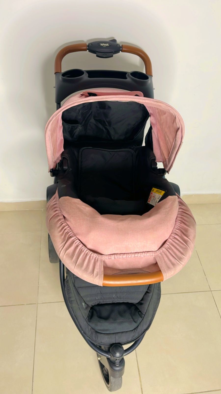 Coche Travel System Jogger Tizzy Infanti P60 3 Ruedas Rosa.