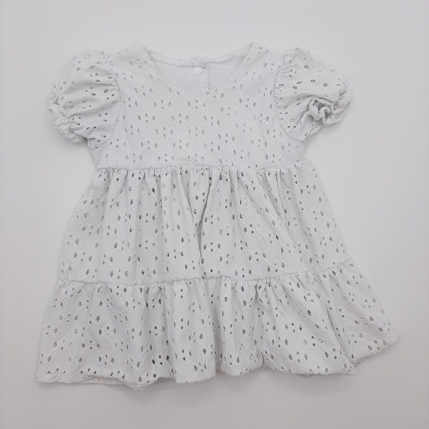 Vestido blanco de botones 3-6M