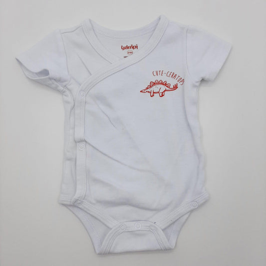 Body blanco de dinosaurios 3-6M marca Yampi