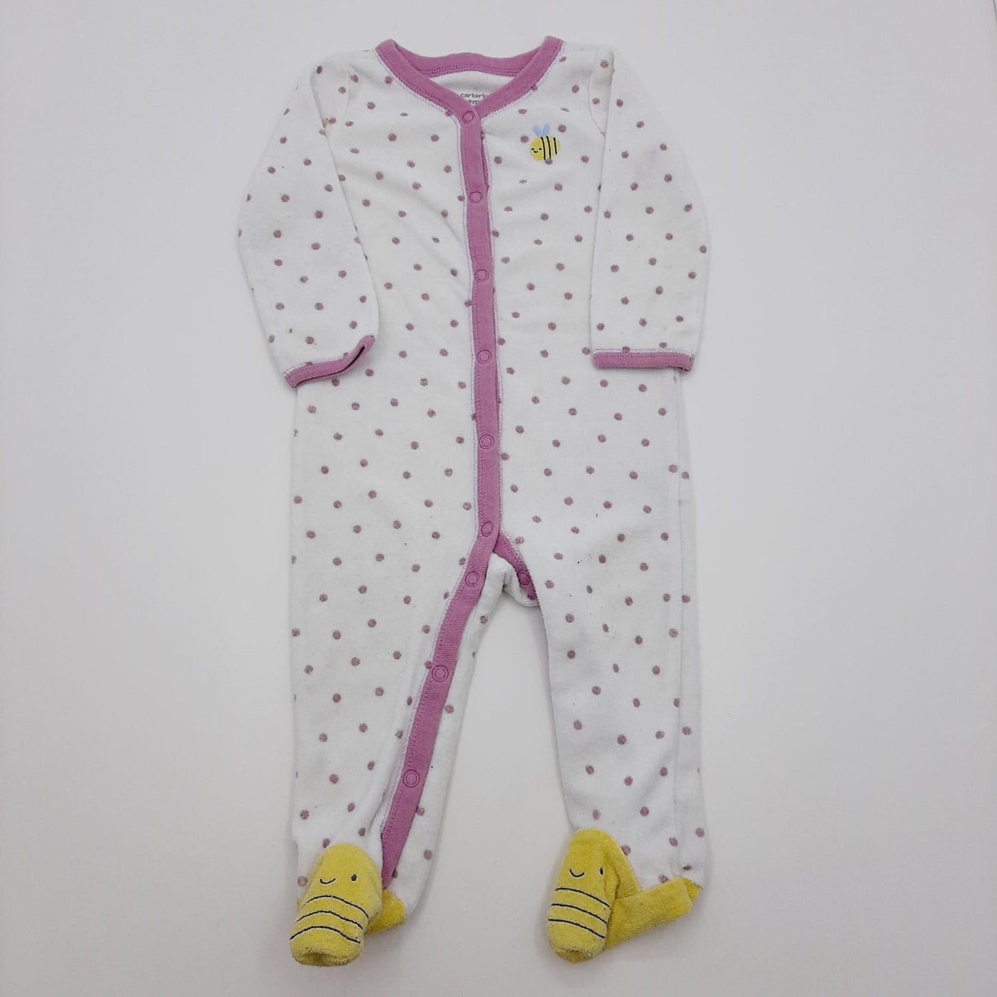 Pijama de puntos morados 9M marca Carter´s