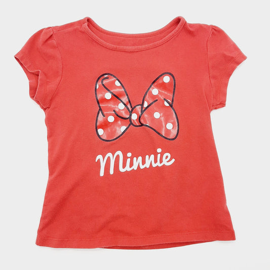 Blusa roja de moño minnie 6T marca Disney