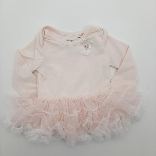 Vestido tutu rosa 0-3M Marca Firstimpressions