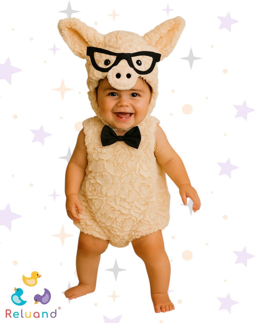 Disfraz de Baby Hipster Pig Unisex, marca Princess Paradise, talla 12 a 18 meses.