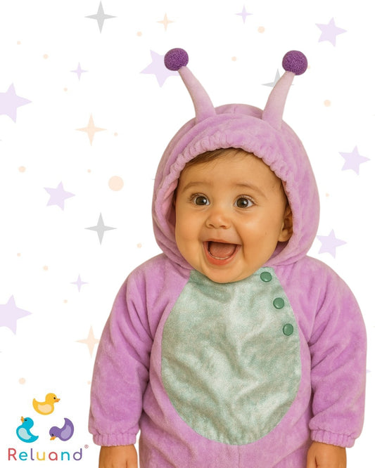 Disfraz de Caracol Morado, talla 0 a 6 meses.