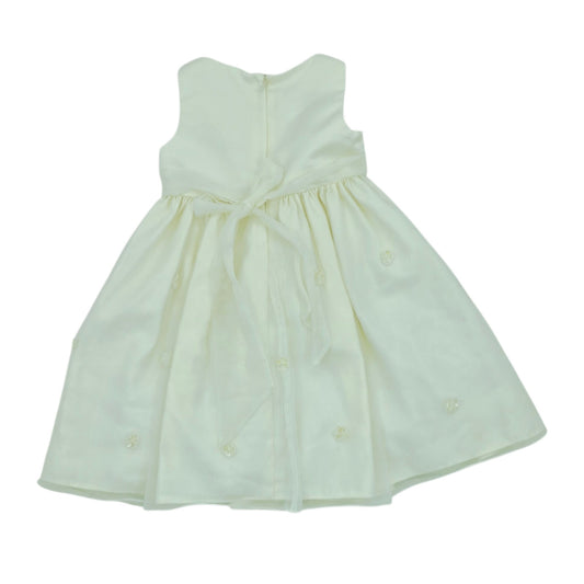 Vestido de gala sin manga amarillo cocn apliques — Talla Talla 2T | Usado