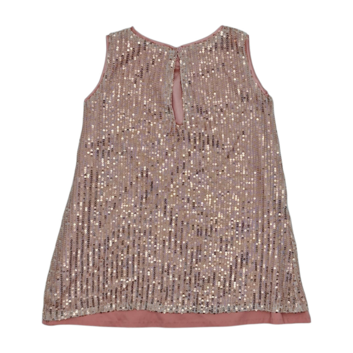 Vestido sin manga con lentejuelas rosado — Talla Talla 2T | Usado