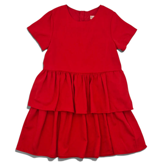 Vestido rojo liso — Talla 6-7T | Usado