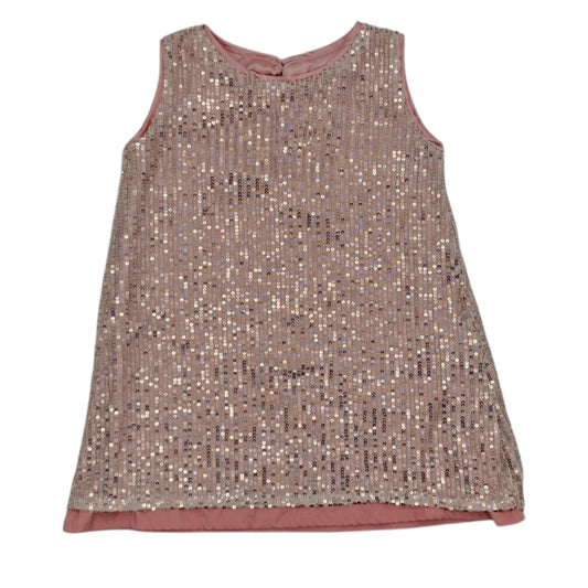 Vestido sin manga con lentejuelas rosado — Talla Talla 2T | Usado