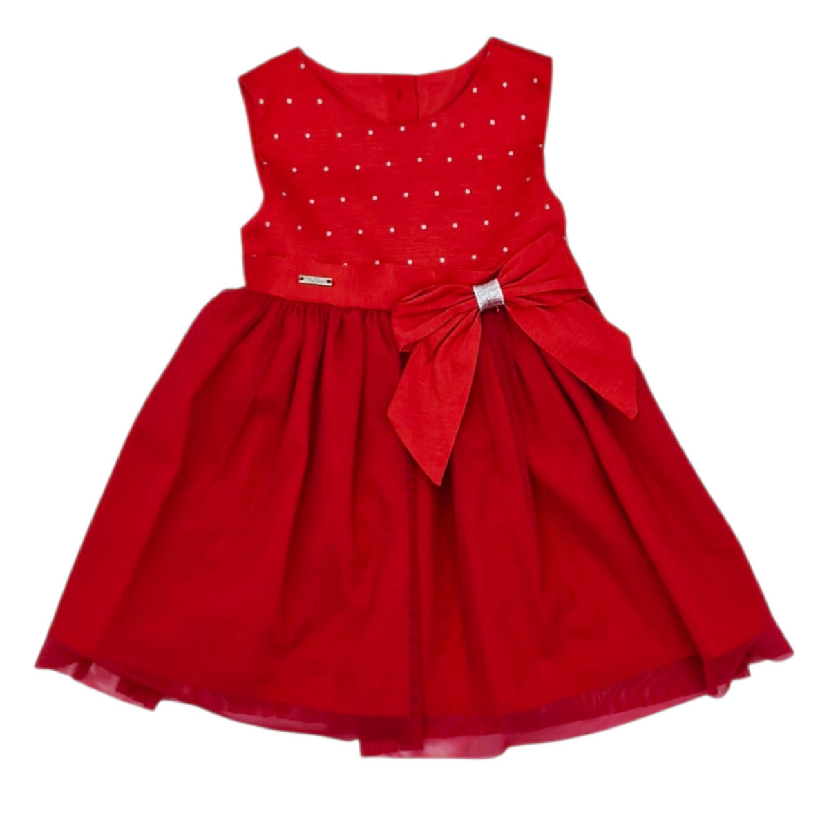 Vestido elegante rojo para niña sin mangas — Talla 6 a 12 meses | Usado