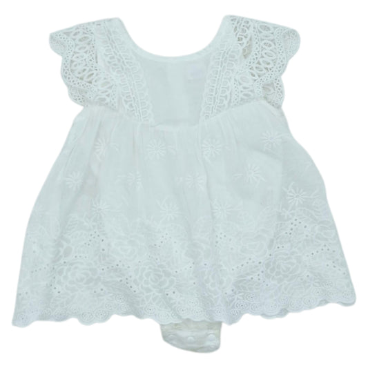 Vestido elegante blanco para bebé — Talla 6 a 12 meses | Usado