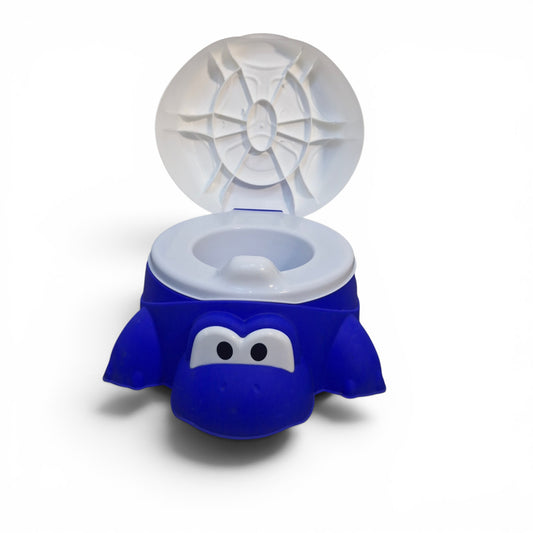 Vasenilla Tortuga Azul 4 en 1 — Orinal, Reductor, Banquito y Almacenador | Usada