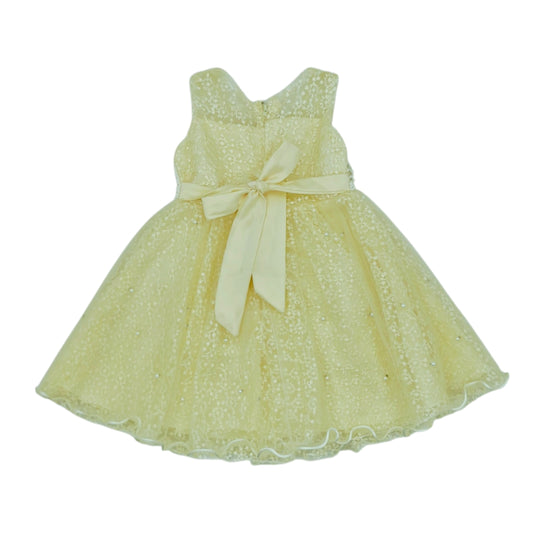 Vestido de gala color amarillo crema para niña — Talla Talla 2T | Usado