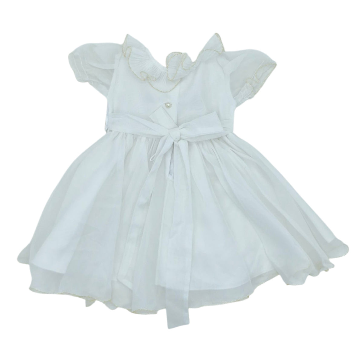 Vestido de gala blanco elegante — Talla 6 a 12 meses | Usado