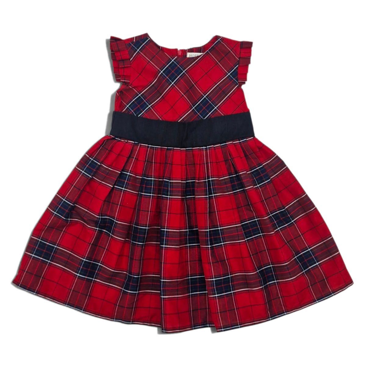 Vesdido rojo a cuadros estilo escoces — Talla 3T | Usado