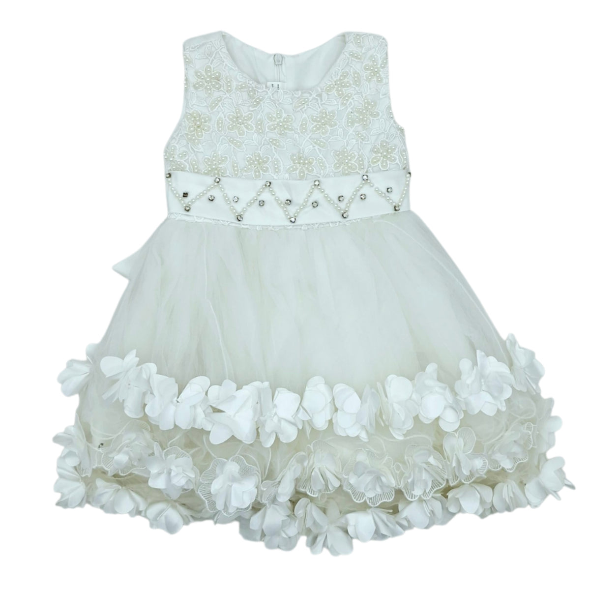 Vestido de gala  blanco sin mangas — Talla Talla 3T | Usado