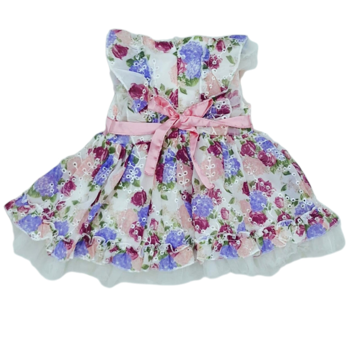 Vestido elegante   de flores para bebe niña — Talla 0 a 3 meses | Usado