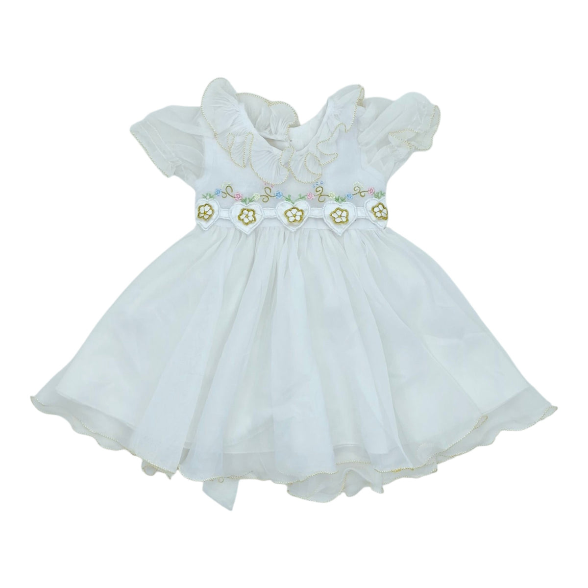 Vestido de gala blanco elegante — Talla 6 a 12 meses | Usado