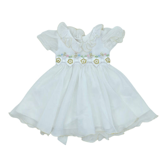 Vestido de gala blanco elegante — Talla 6 a 12 meses | Usado