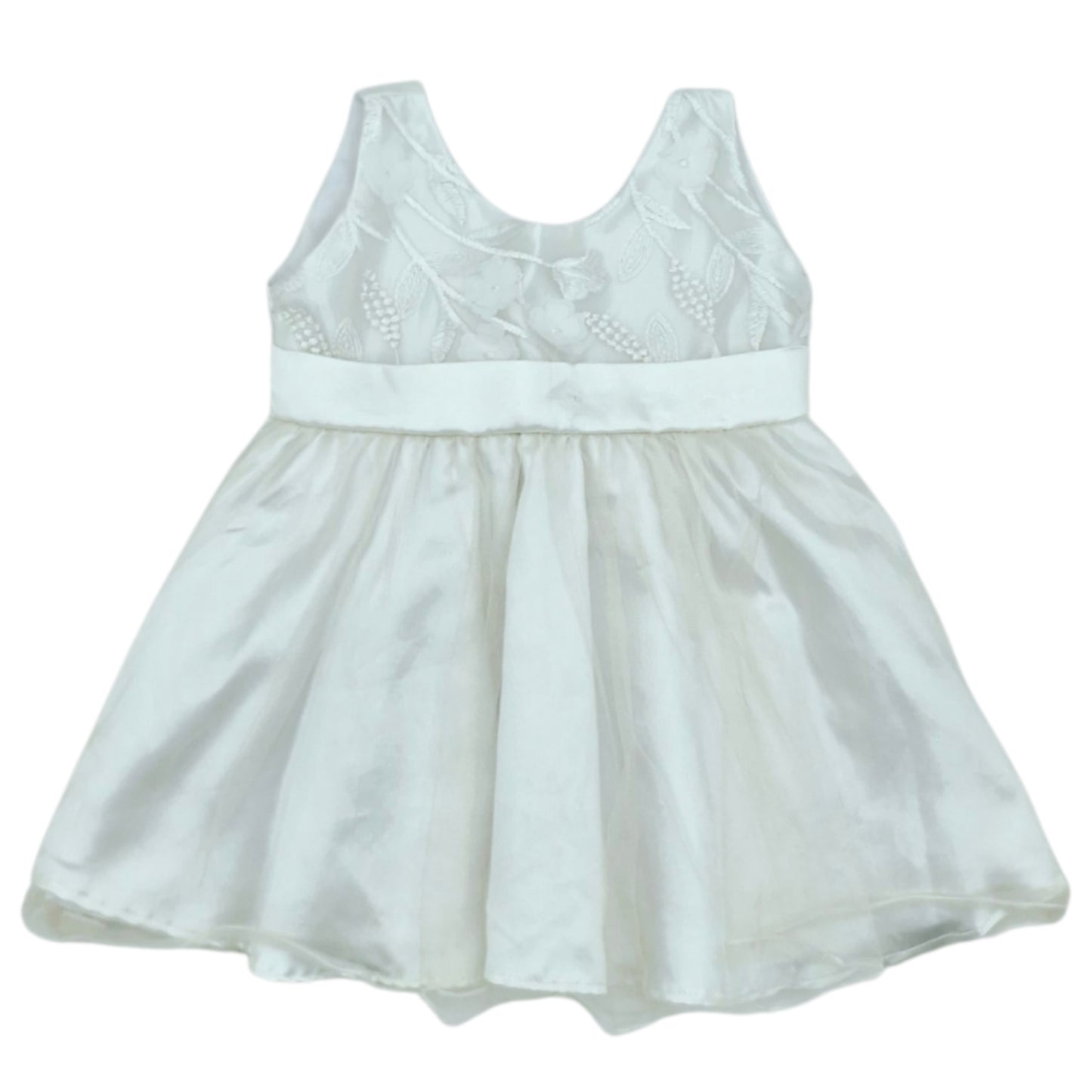 Vestido de gala blanco para niña — Talla 18 a 24 meses | Usado