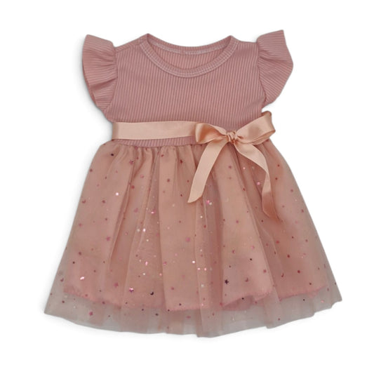 Vestido rosado y salmon — Talla 12 a 18 meses | Usado