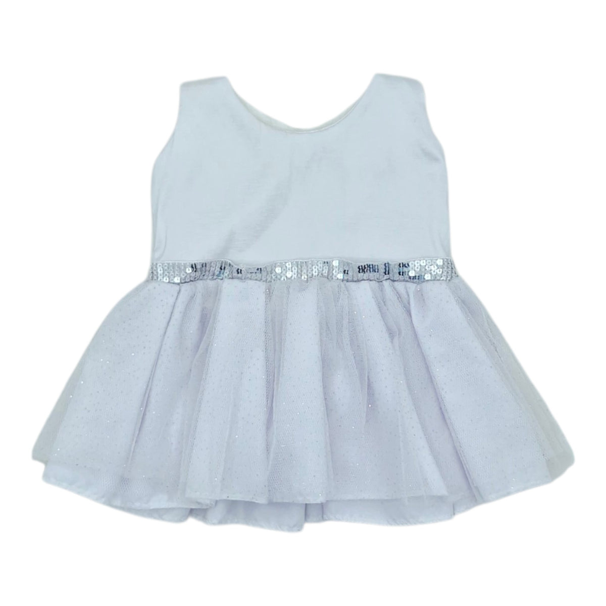 Vestido blanco sin manga elegante para bebe — Talla 3 a 6 meses | Usado