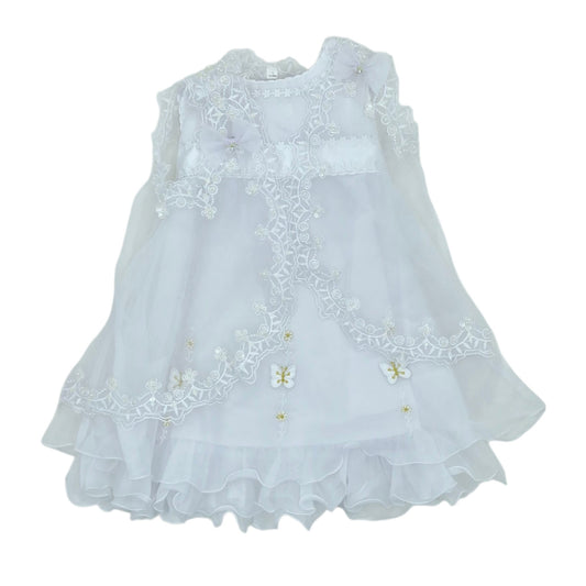Vestido de bautizo - ajuar con capa — Talla 3 a 6 meses | Usado