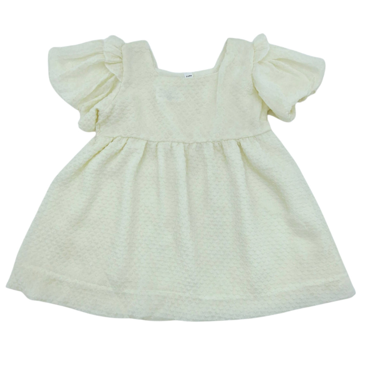 Vestido color crema con manga — Talla 0 a 3 meses | Usado