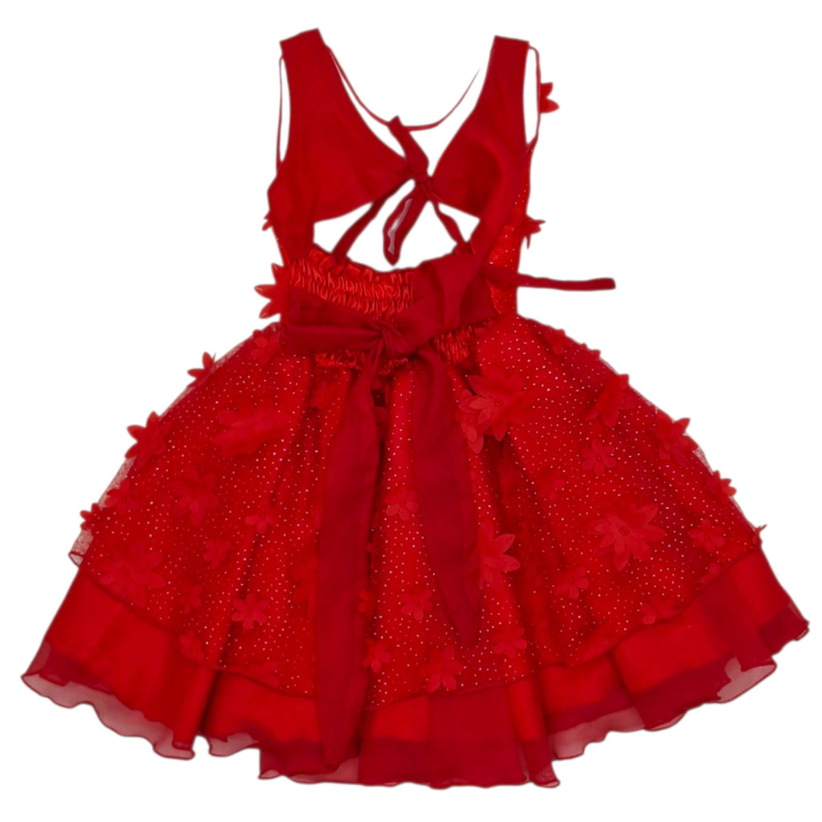 Vestido de gala rojo con apliques — Talla Talla 2T | Usado