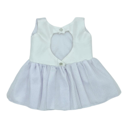 Vestido blanco sin manga elegante para bebe — Talla 3 a 6 meses | Usado