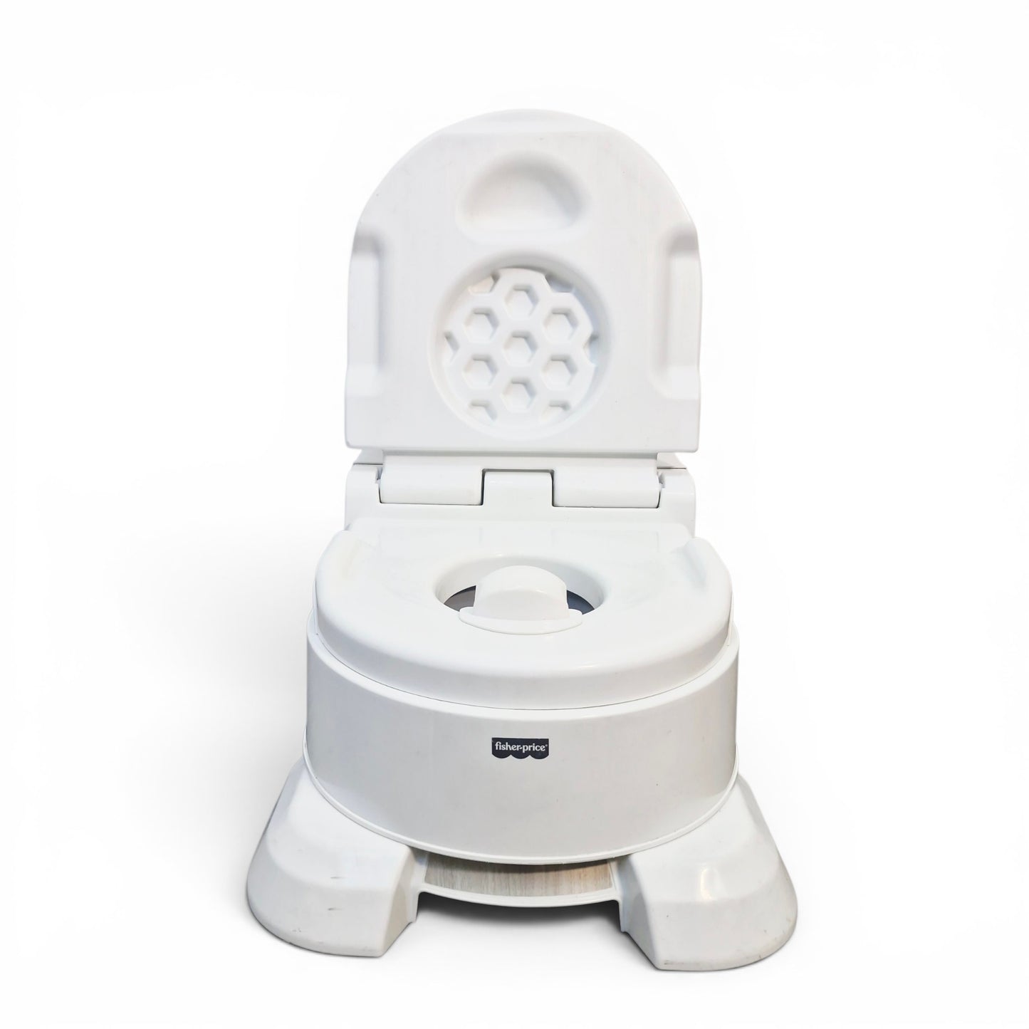 Vasenilla Fisher Price de lujo Blanca 4 en 1 — Con Sonidos Reales de Descarga | Usada
