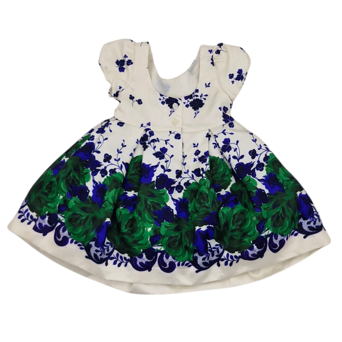 Vestido elegante estampado de flores — Talla 12 a 18 meses | Usado