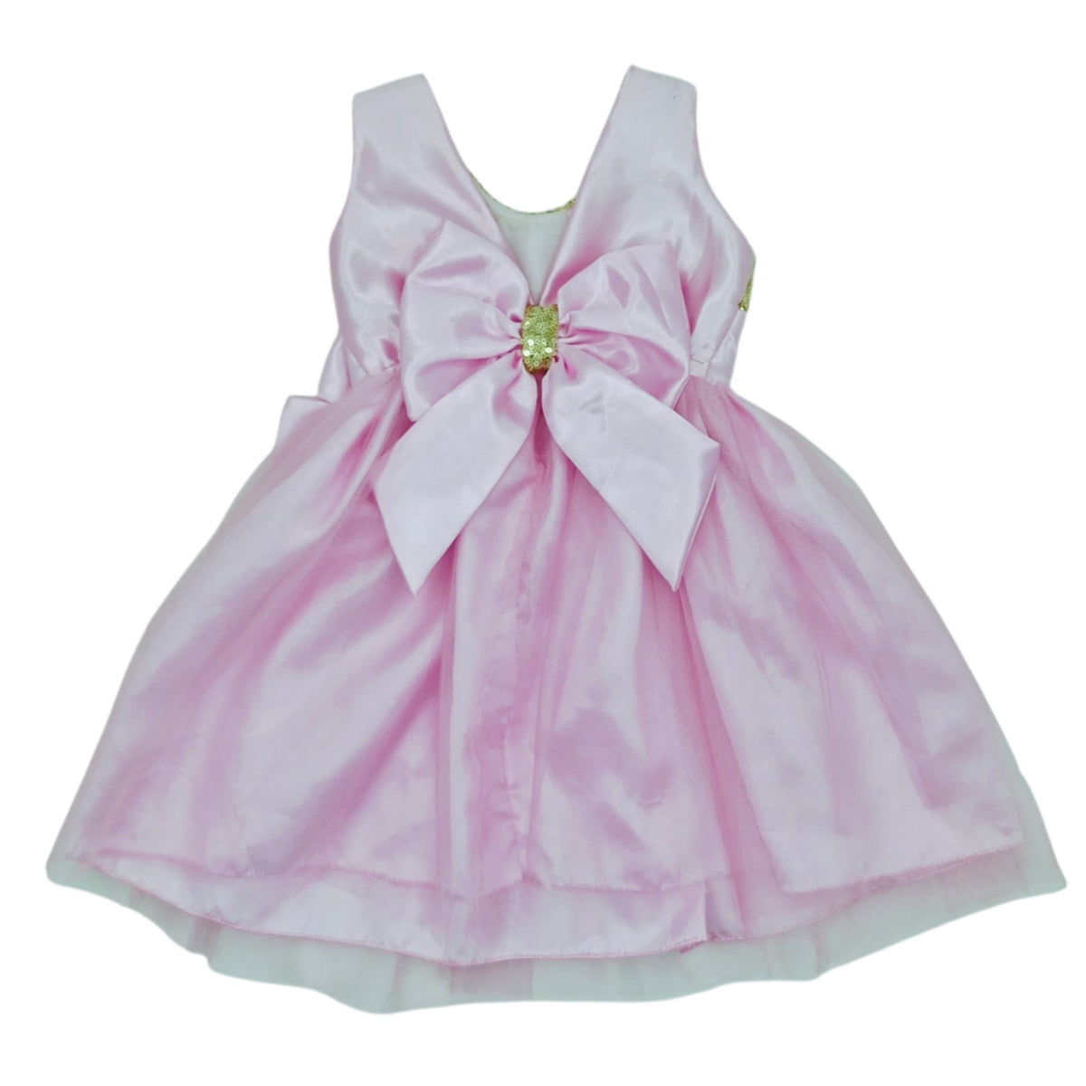 Vetido de gala rosado con dorado — Talla Talla 2T | Usado