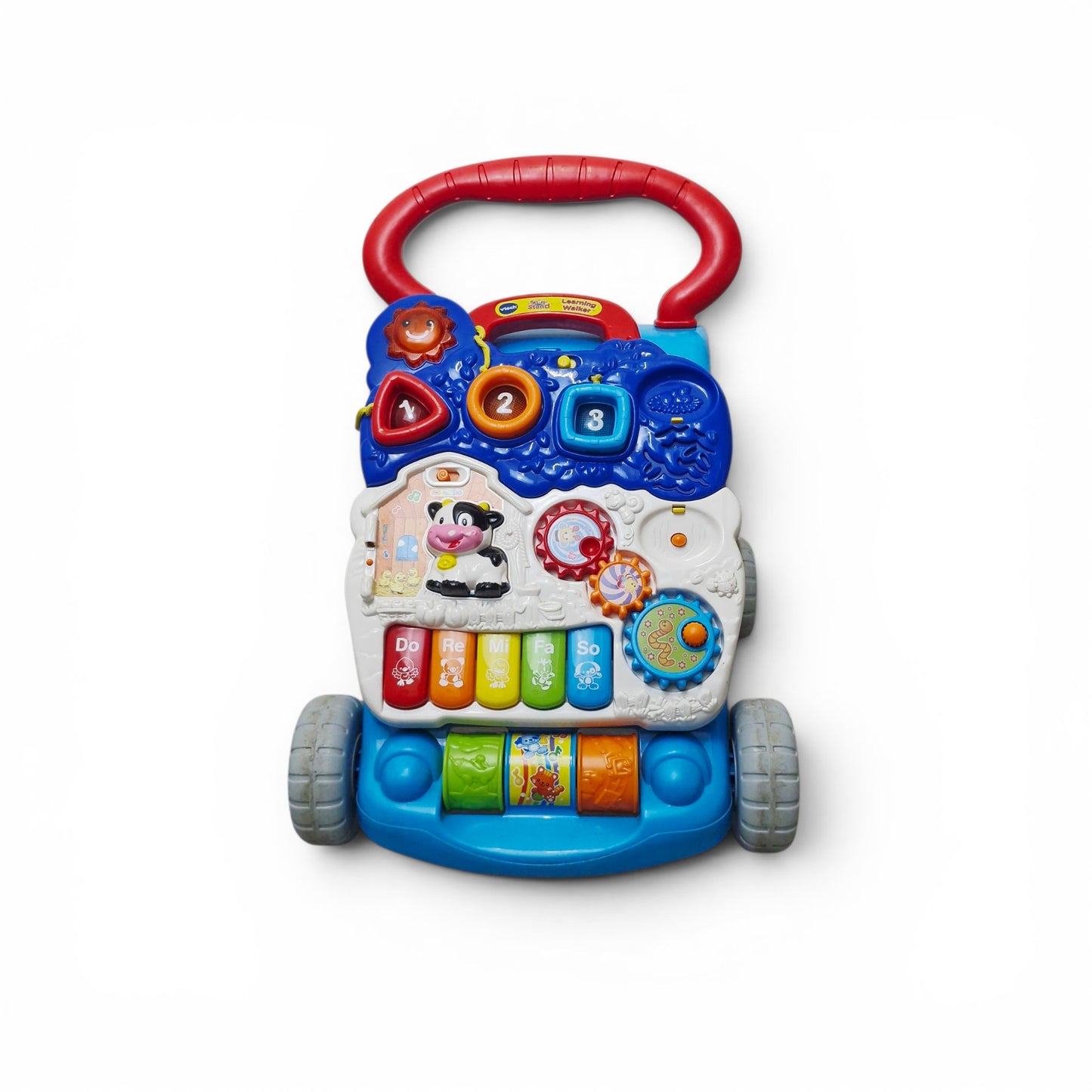 Andadera Caminador Piano Vtech Azul con Rojo — Con Sistema de Freno | Usada