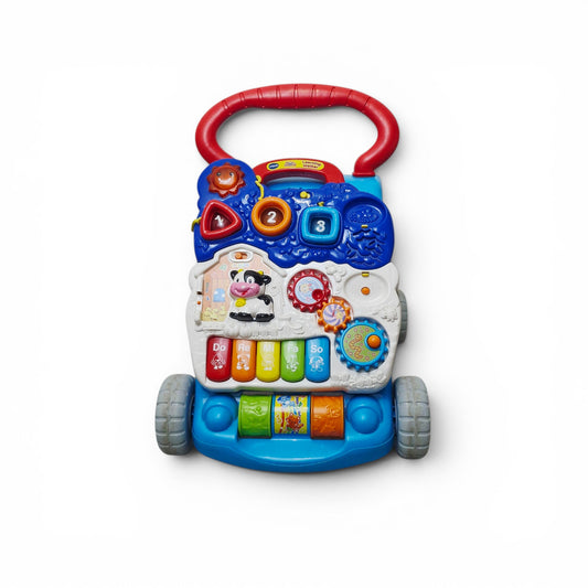 Andadera Caminador Piano Vtech Azul con Rojo — Con Sistema de Freno | Usada