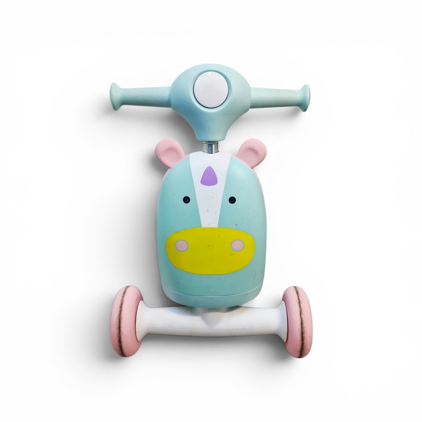 Montable Skip Hop Unicornio 3 en 1 Verde Menta — Andadera, Montable y Patineta | Usado