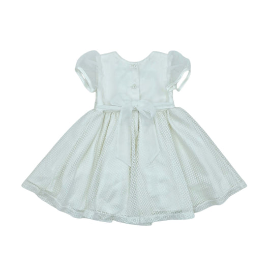 Vestido de gala  beige crema — Talla 12 a 18 meses | Usado