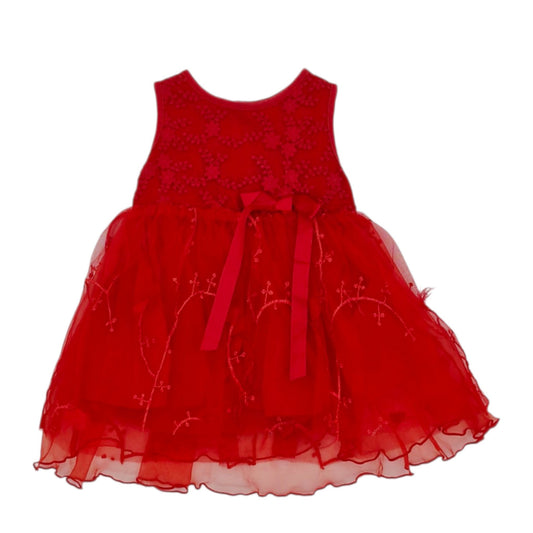 Vestido rojo sin mangas — Talla 3 a 6 meses | Usado