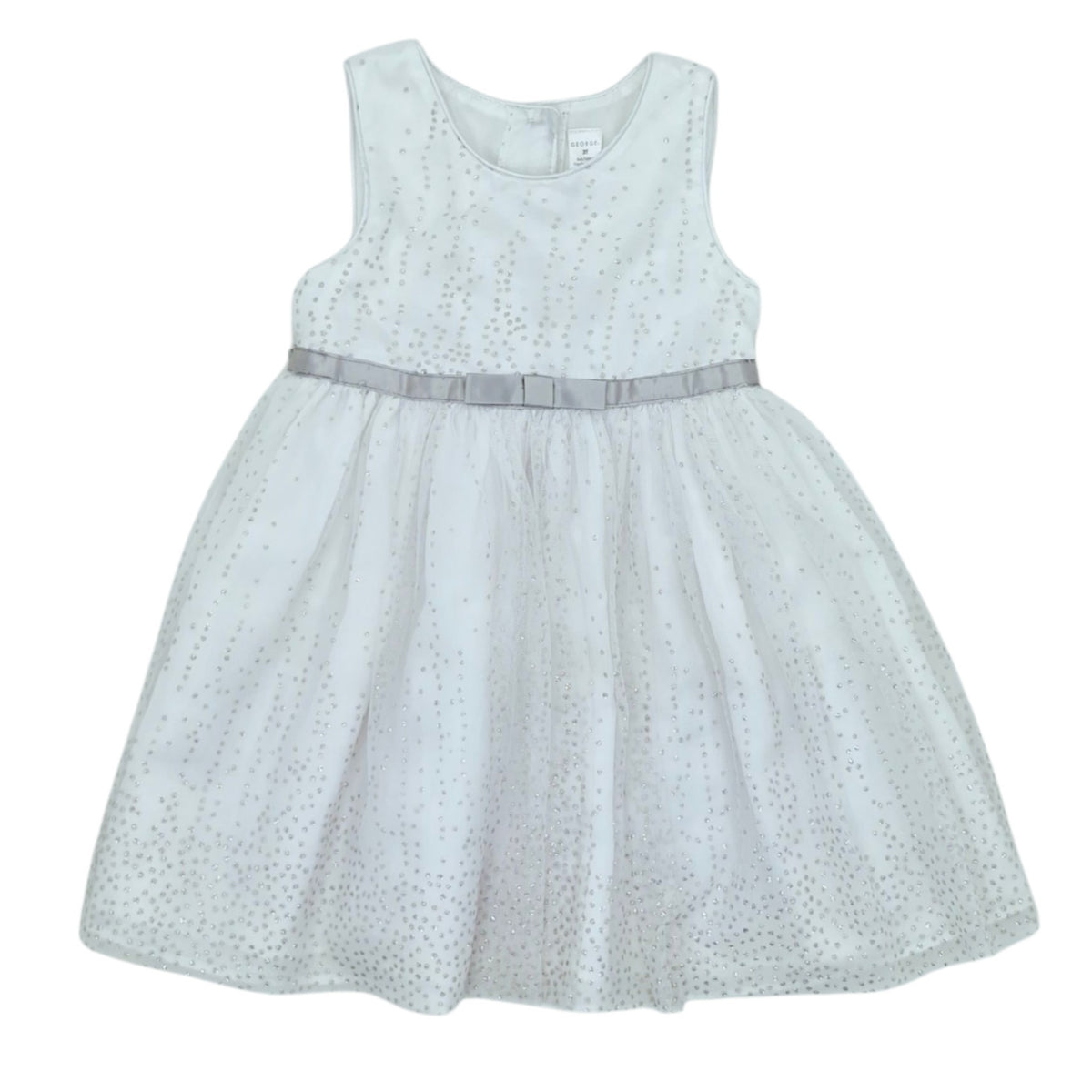 Vestido de gala blanco y plateado — Talla Talla 3T | Usado