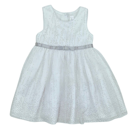 Vestido de gala blanco y plateado — Talla Talla 3T | Usado