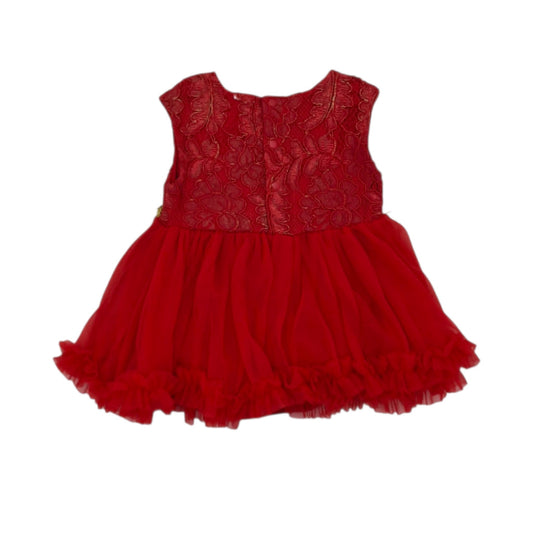 Vestido elegante rojo — Talla 12 a 18 meses | Usado