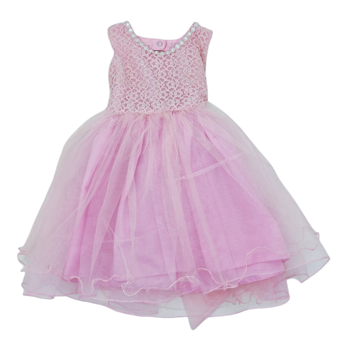 Vestido de gala rosado con detalle de rosas — Talla Talla 2T | Usado