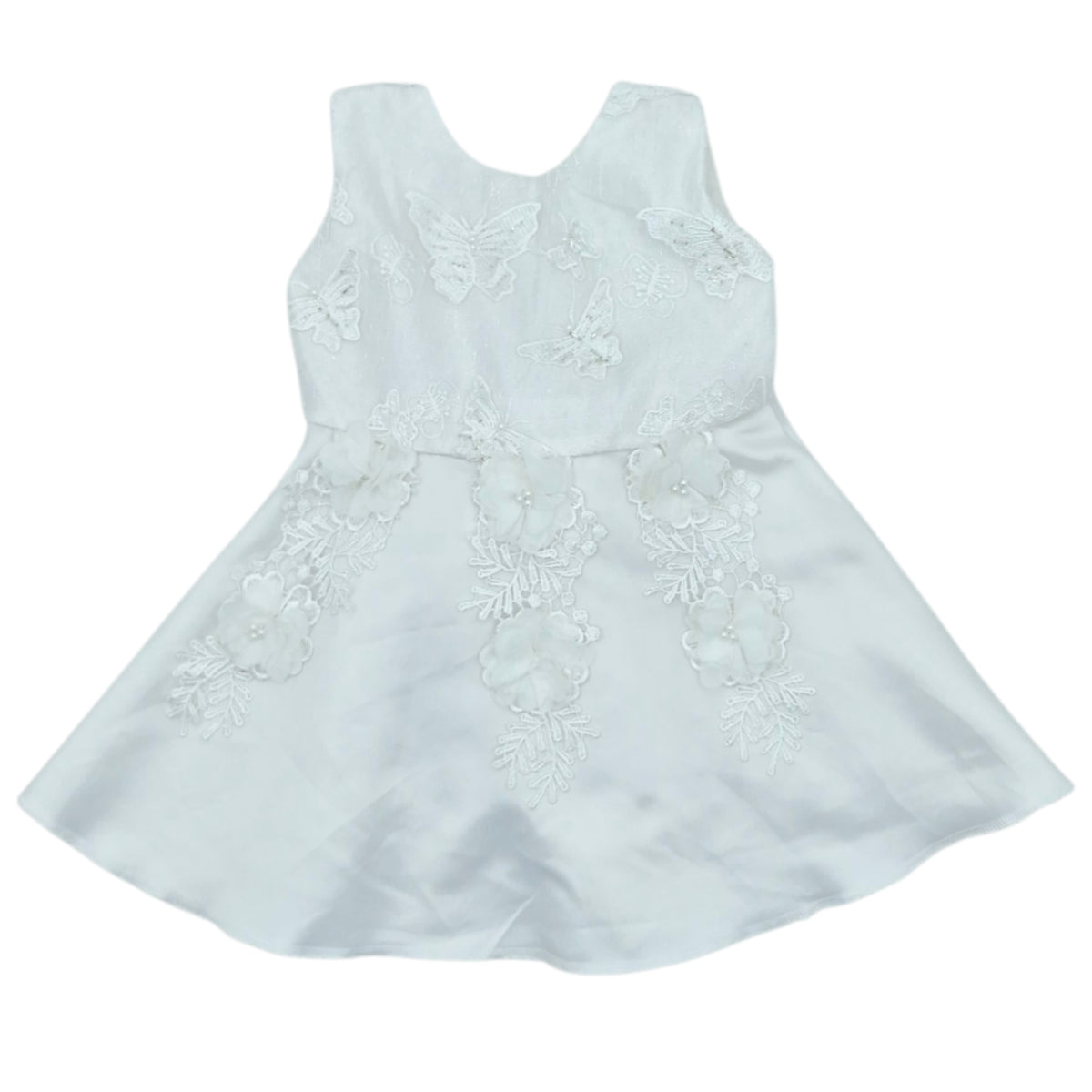Vestido de gala blanco elegante — Talla 18 a 24 meses | Usado