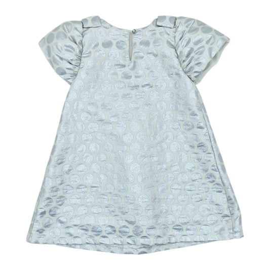 Vestido de gala manga corta con circulos plateados — Talla Talla 5T | Usado